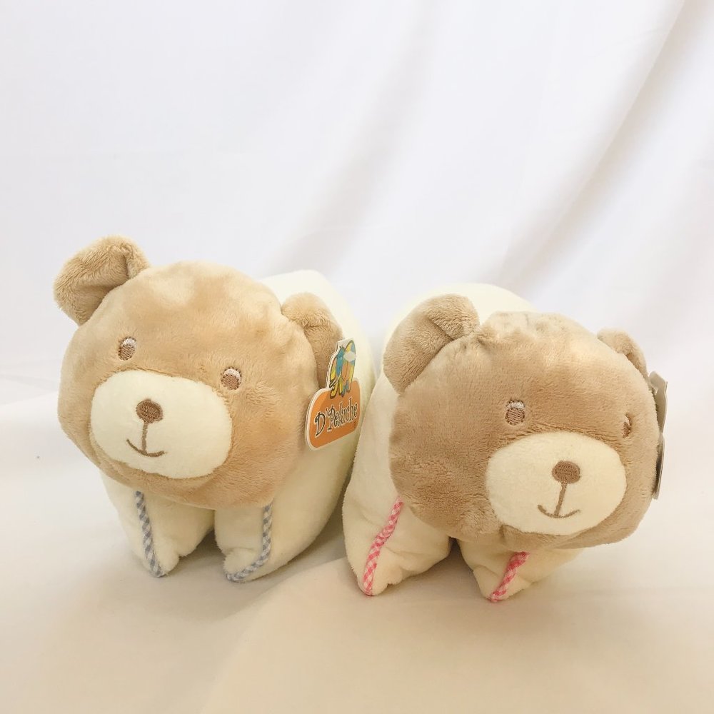 D’Peluche BB Pink+Blue Bear 2-Piece Pillowpet Set